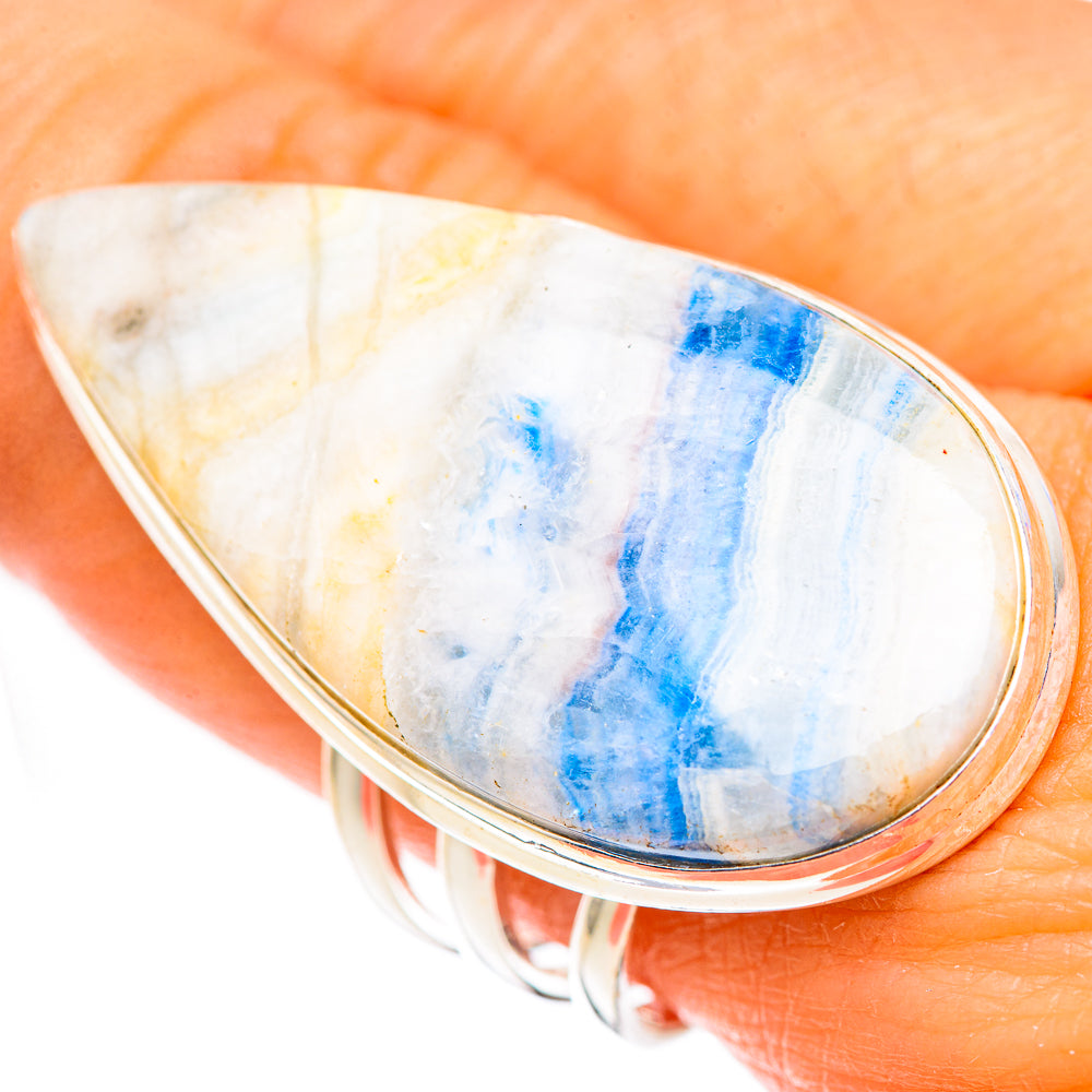 Blue Scheelite Rings handcrafted by Anasilvercos - RING124786