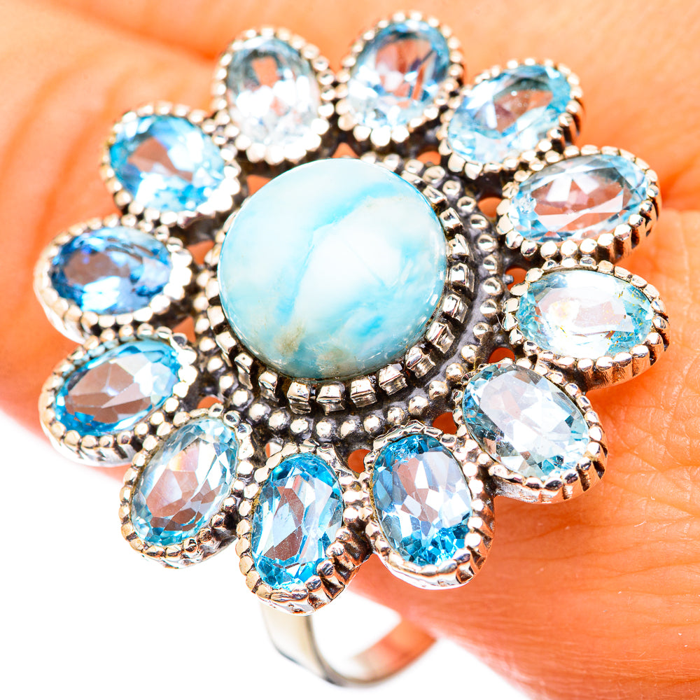 Larimar Rings handcrafted by Anasilvercos - RING124794