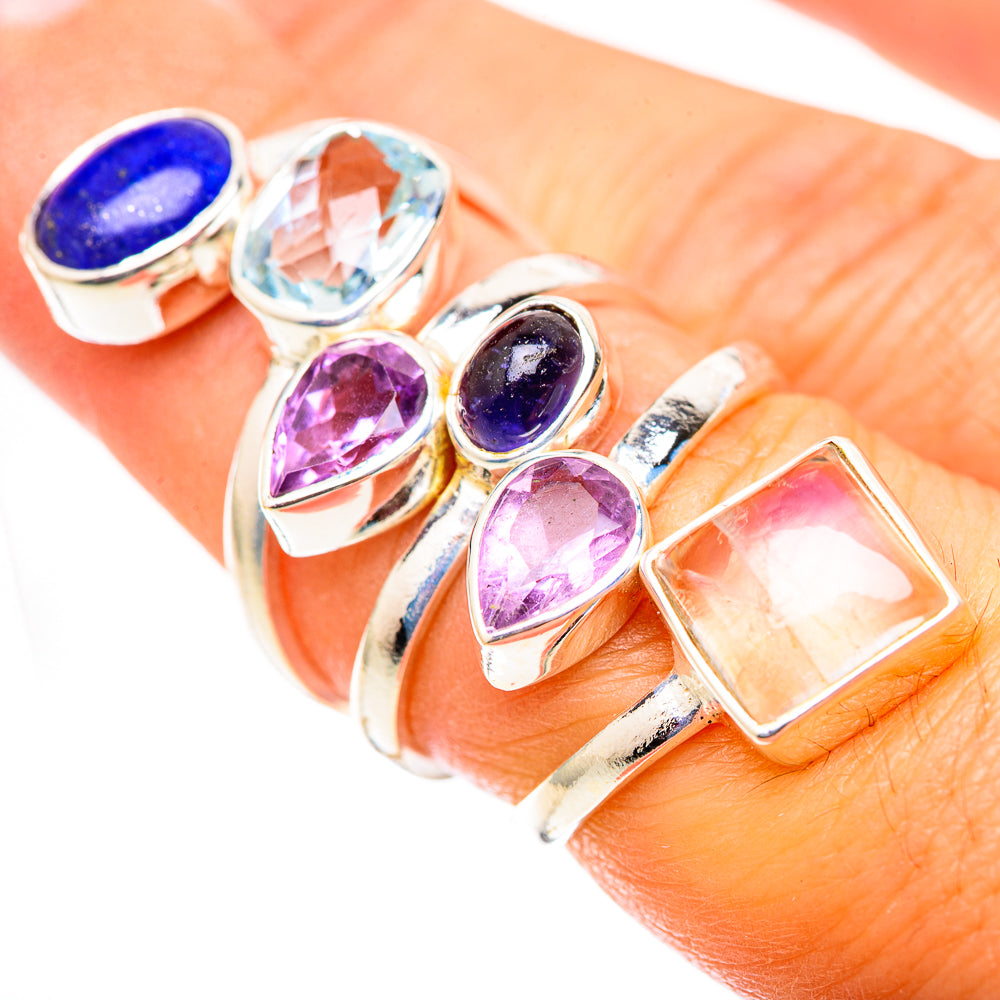 Rainbow Moonstone Rings handcrafted by Anasilvercos - RING124796
