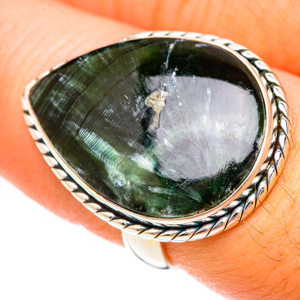 Seraphinite Rings handcrafted by Anasilvercos - RING124806