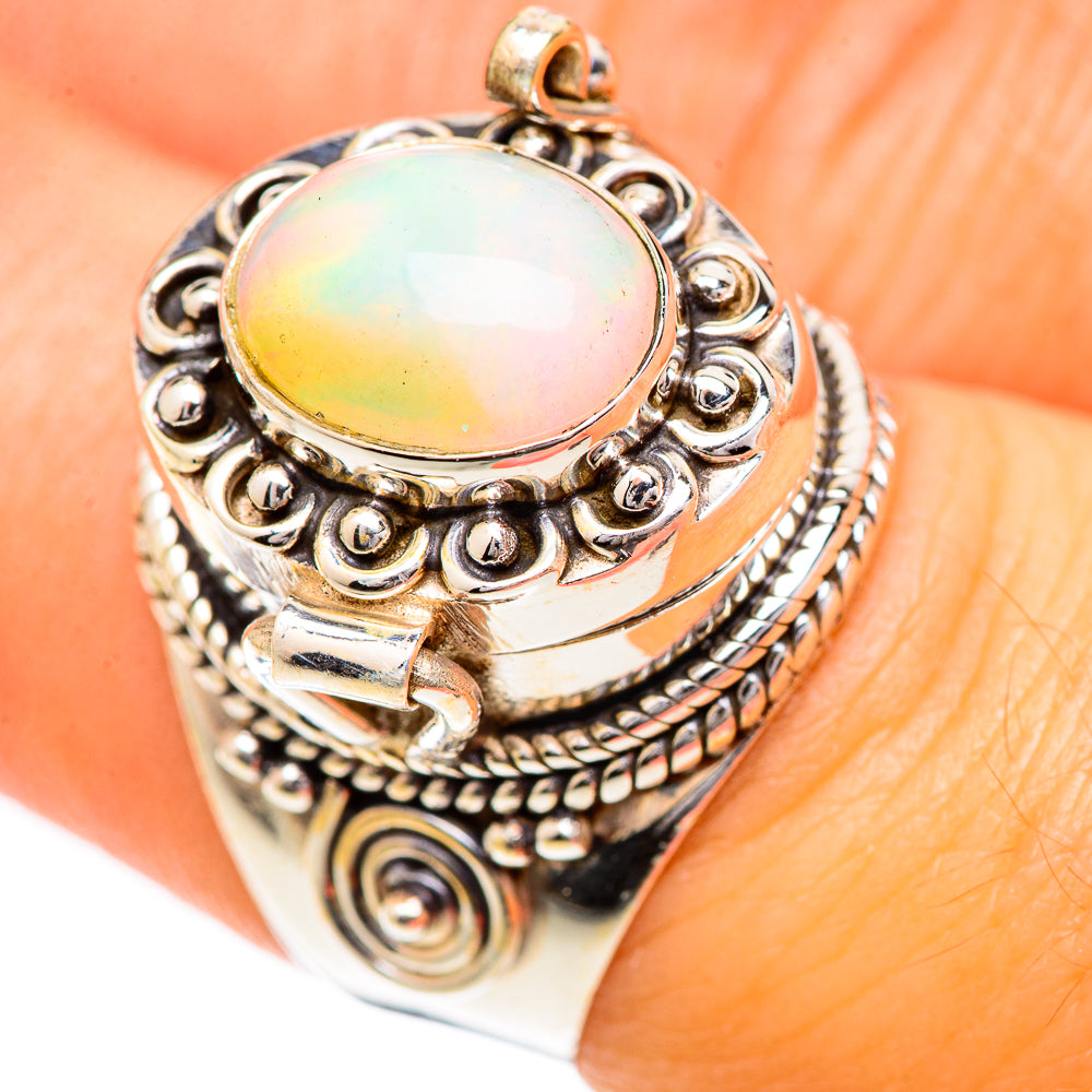 Ethiopian Opal Rings handcrafted by Anasilvercos - RING124817
