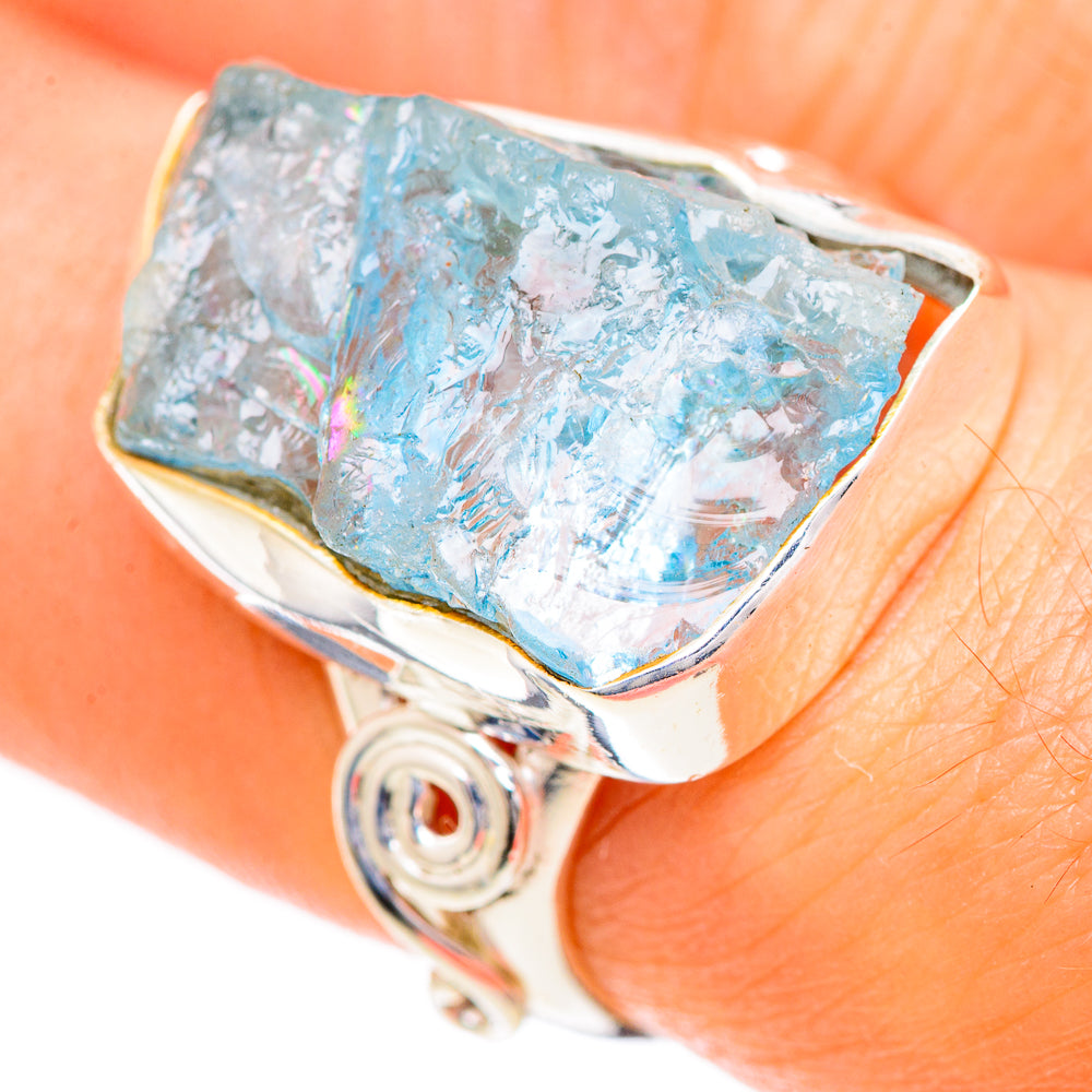 Aquamarine Rings handcrafted by Anasilvercos - RING124821