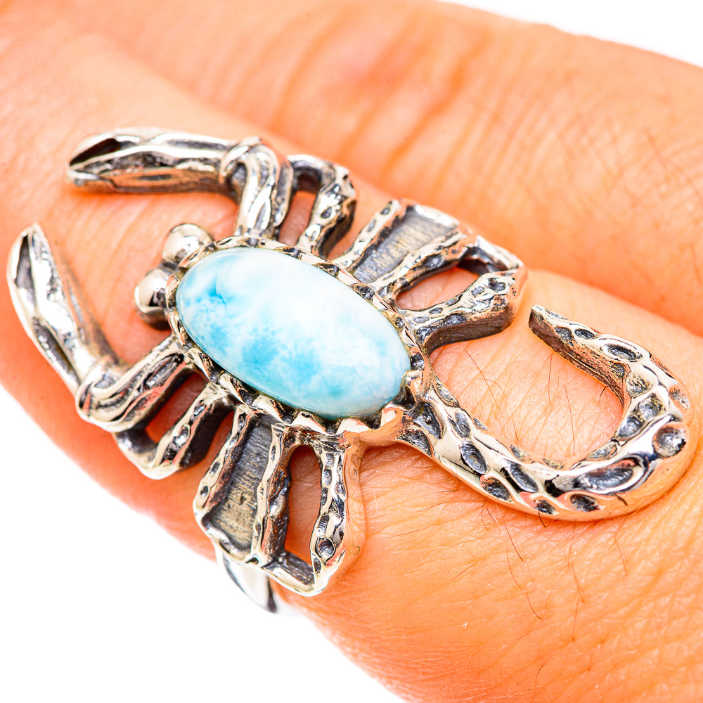 Larimar Rings handcrafted by Anasilvercos - RING124823