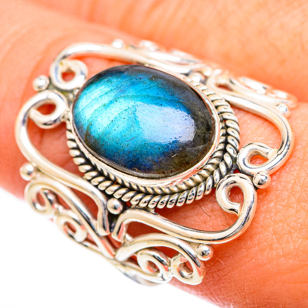 Labradorite Rings handcrafted by Anasilvercos - RING124824