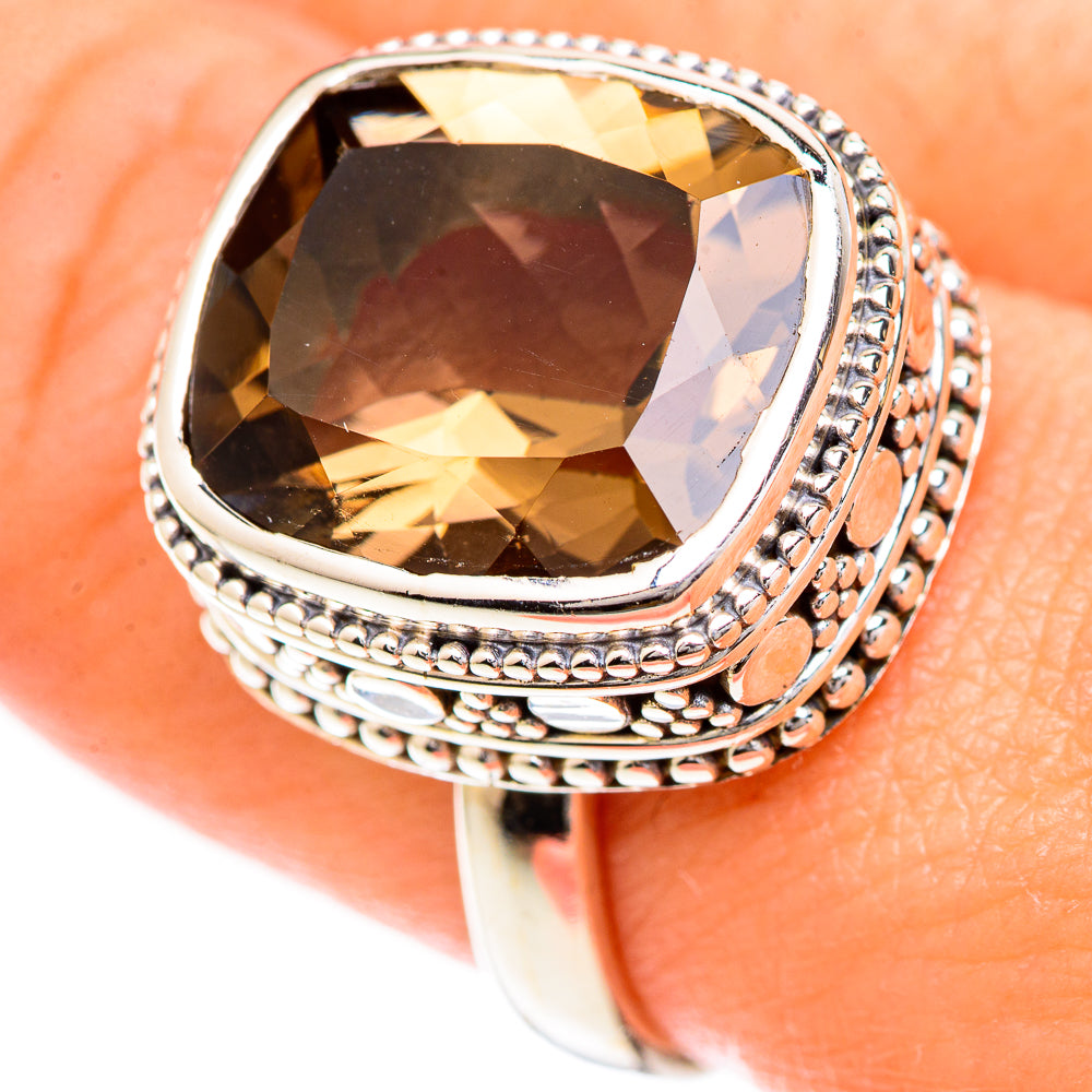 Smoky Quartz Rings handcrafted by Anasilvercos - RING124831