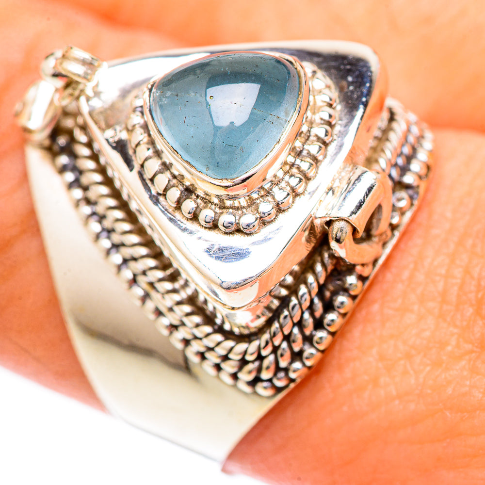 Aquamarine Rings handcrafted by Anasilvercos - RING124845