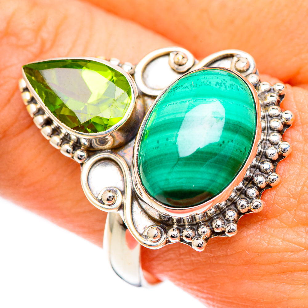 Malachite Rings handcrafted by Anasilvercos - RING124854