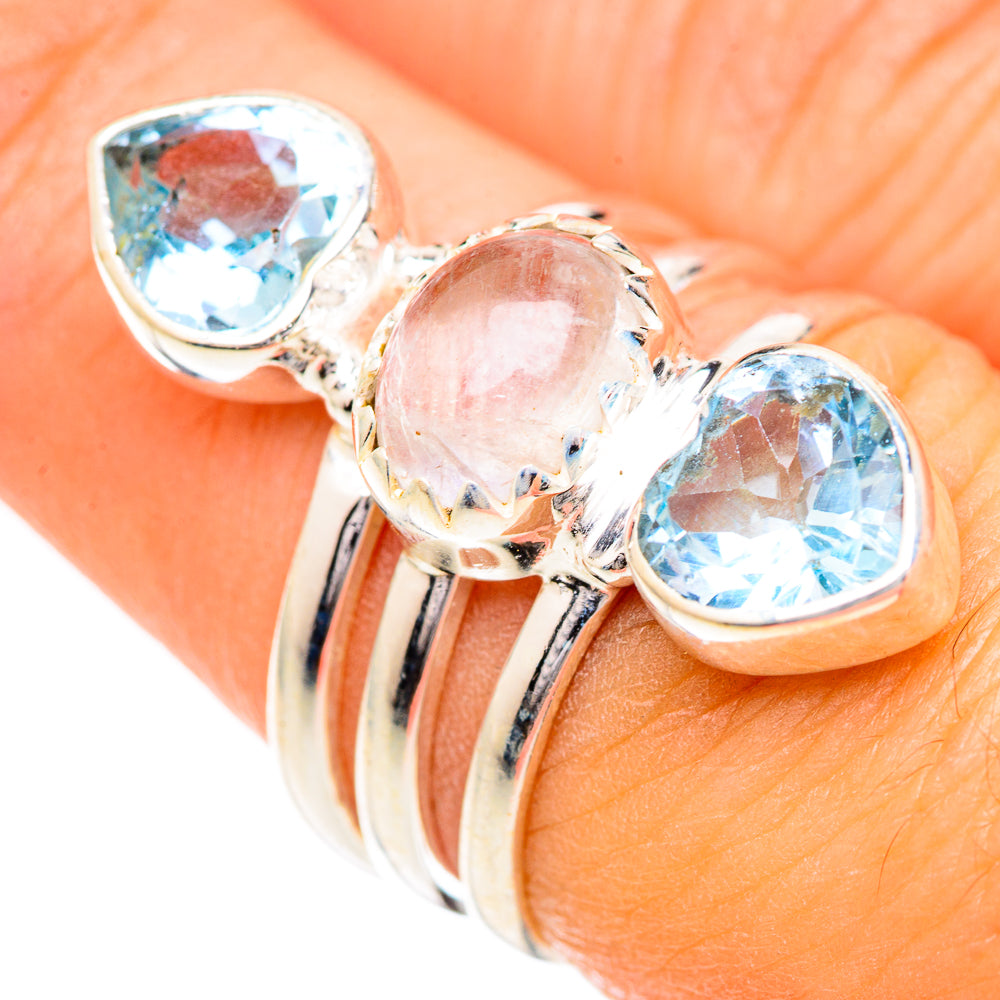 Rainbow Moonstone Rings handcrafted by Anasilvercos - RING124900