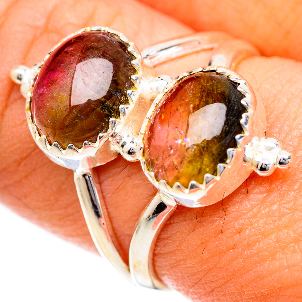 Watermelon Tourmaline Rings handcrafted by Anasilvercos - RING124912