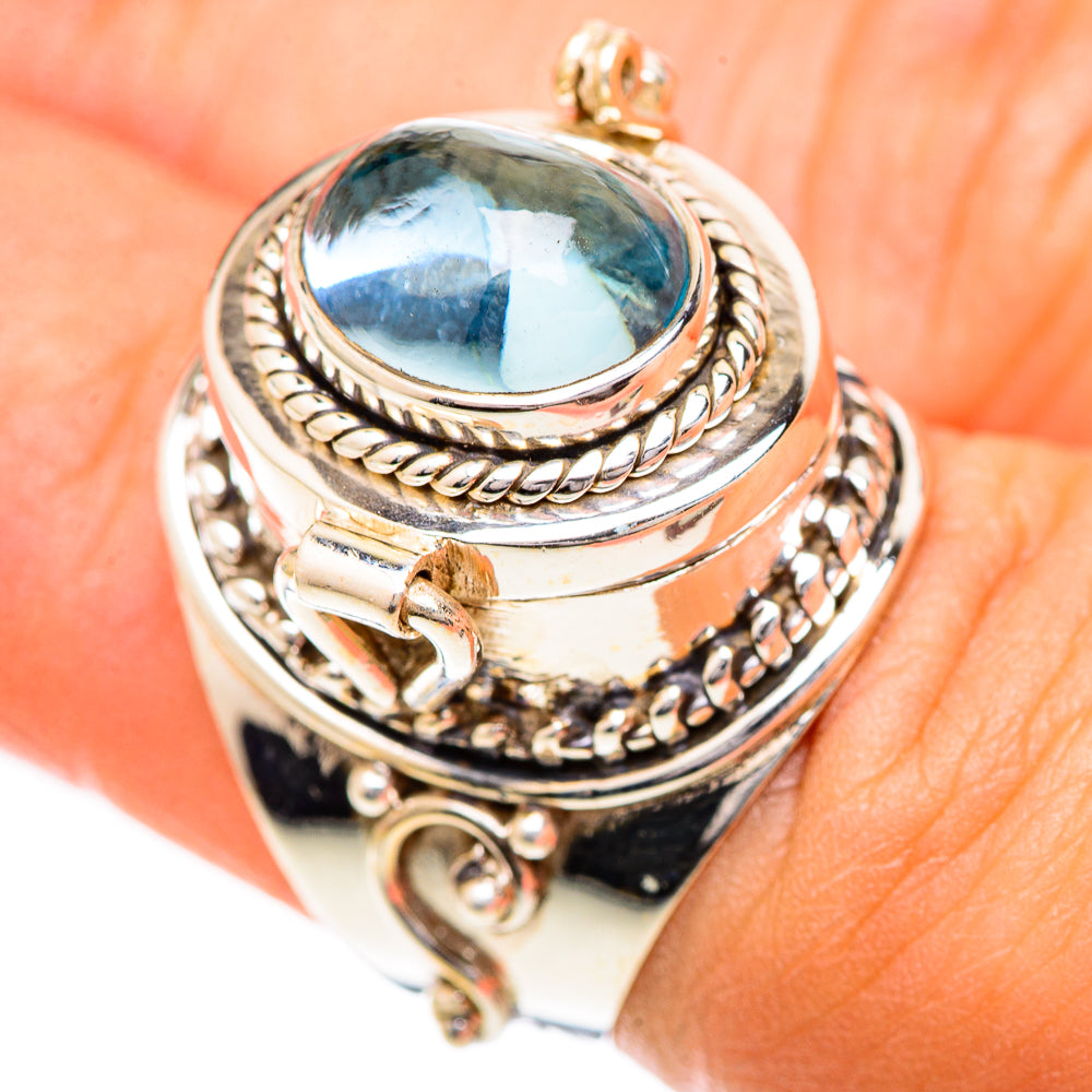 Aquamarine Rings handcrafted by Anasilvercos - RING124918