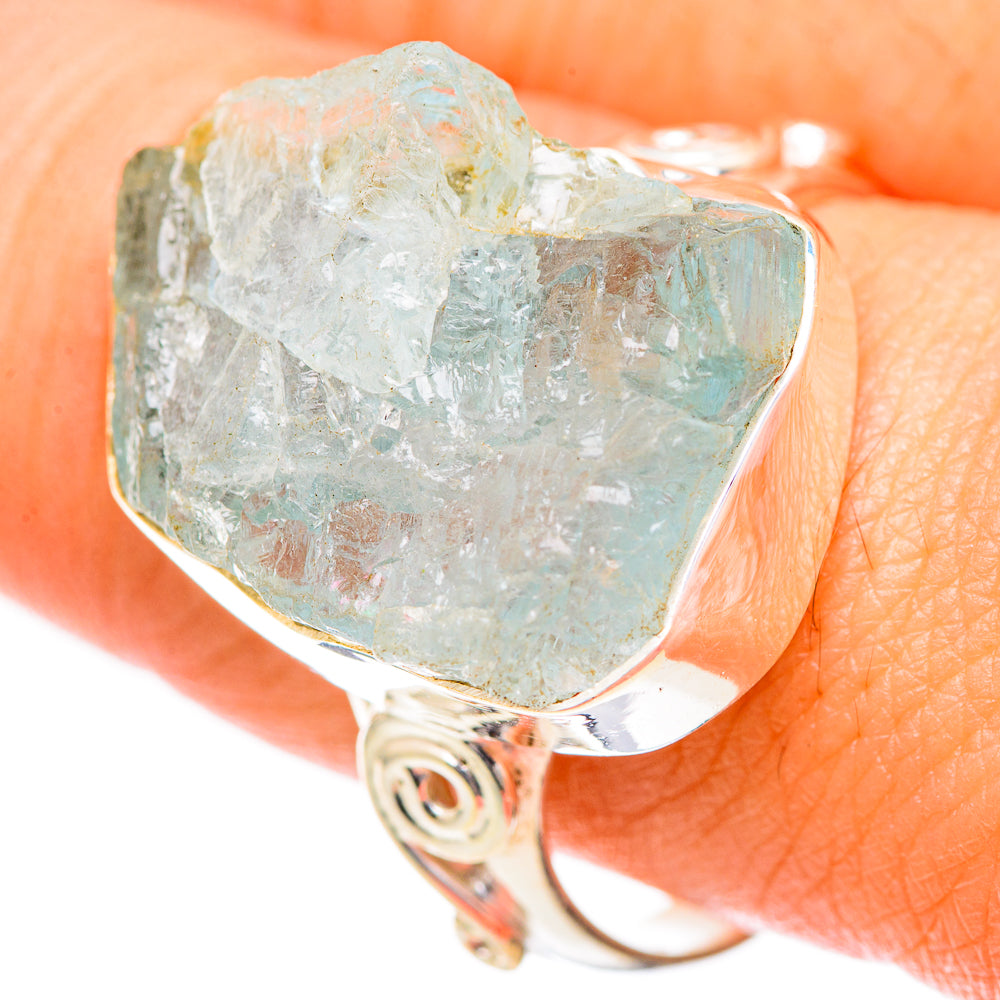Aquamarine Rings handcrafted by Anasilvercos - RING124920