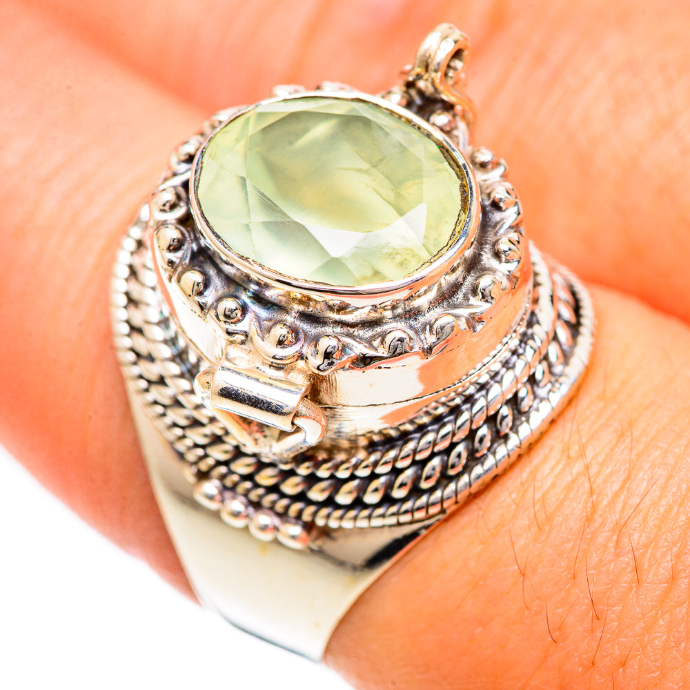 Prehnite Rings handcrafted by Anasilvercos - RING124926