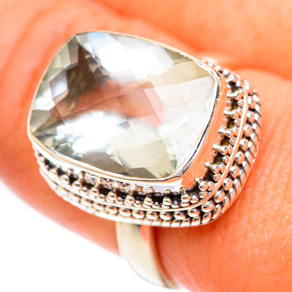Green Amethyst Rings handcrafted by Anasilvercos - RING124927