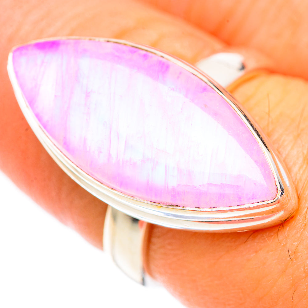 Pink Moonstone Rings handcrafted by Anasilvercos - RING124928