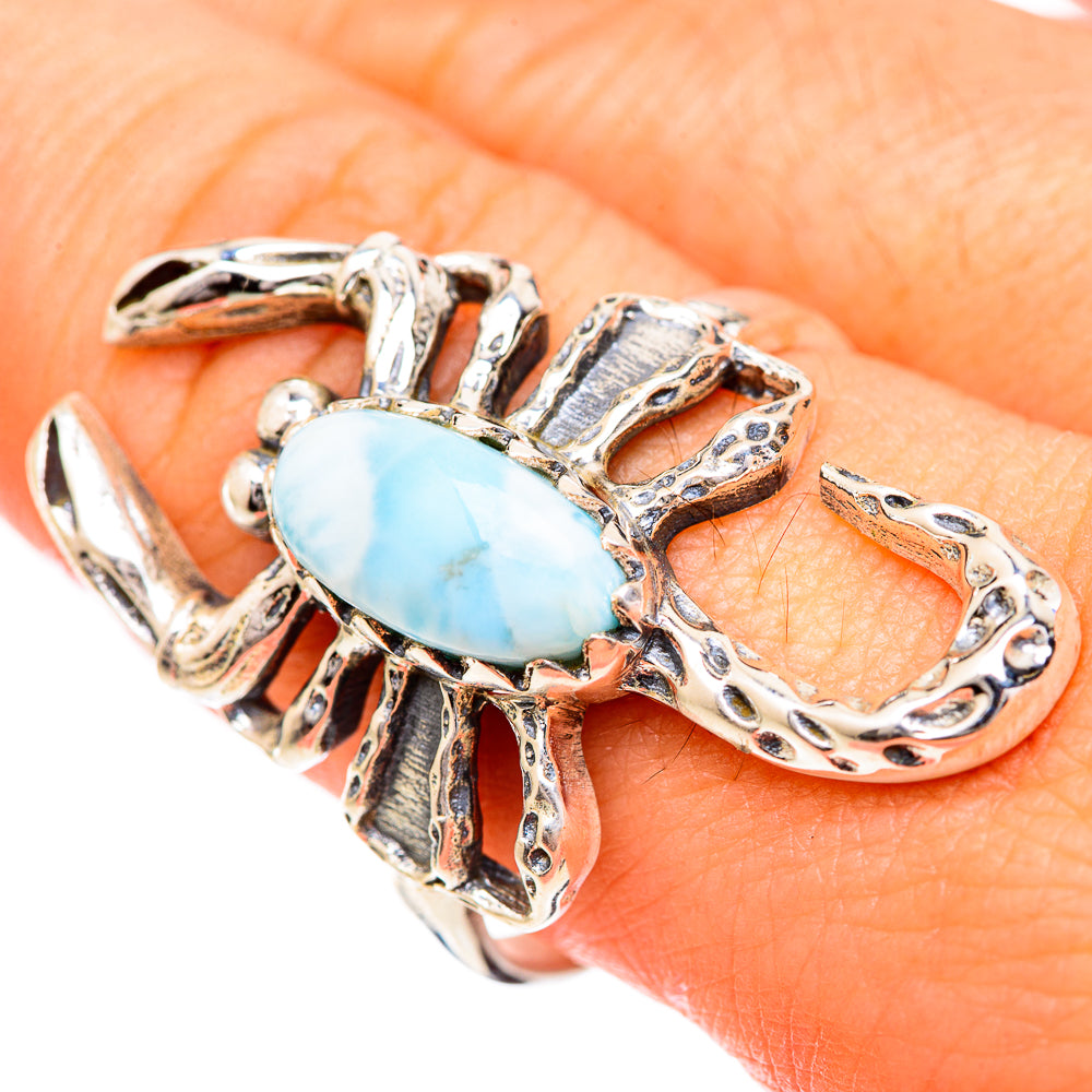 Larimar Rings handcrafted by Anasilvercos - RING124940