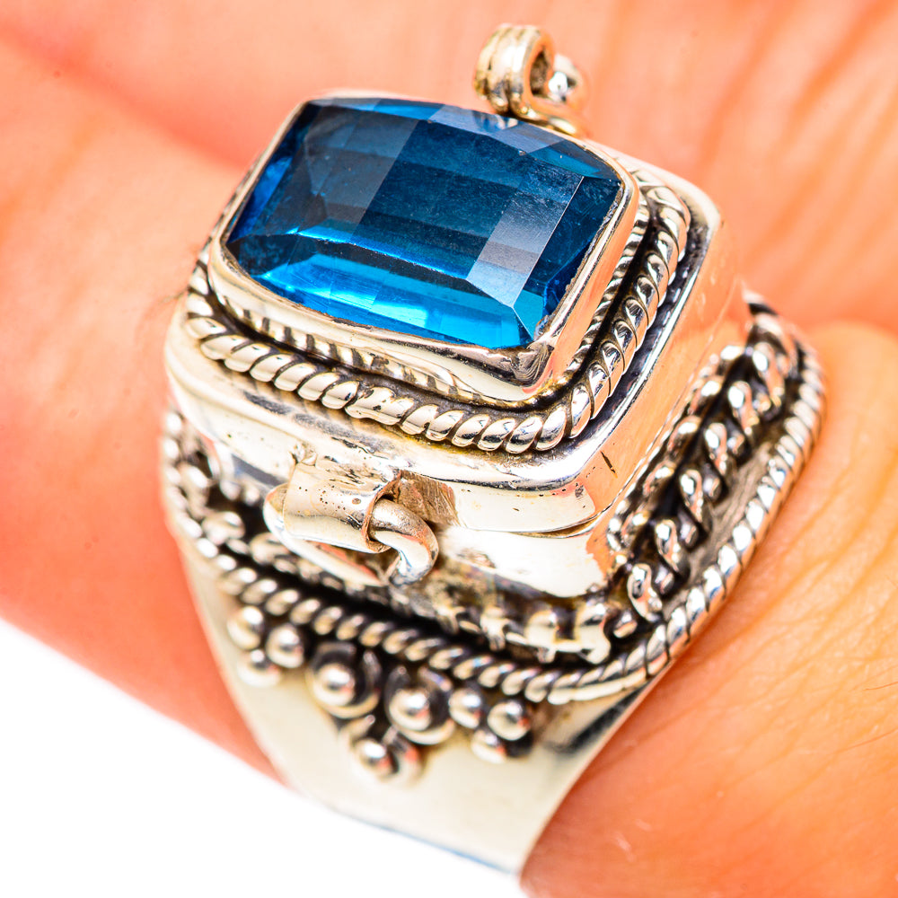 Swiss Blue Topaz Rings handcrafted by Anasilvercos - RING124943