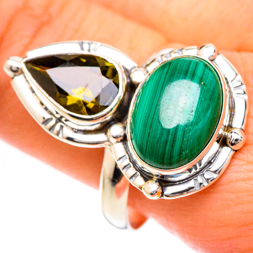 Malachite Rings handcrafted by Anasilvercos - RING124947