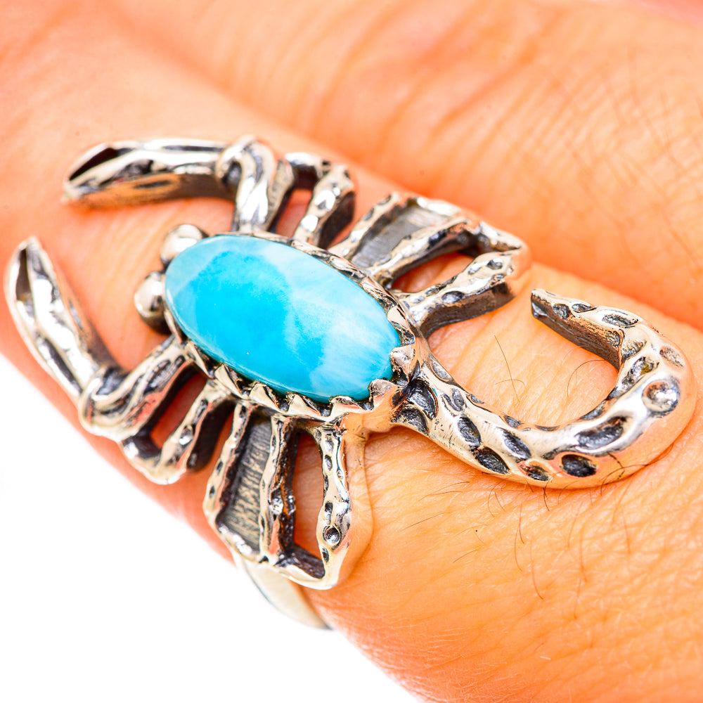 Larimar Rings handcrafted by Anasilvercos - RING124960