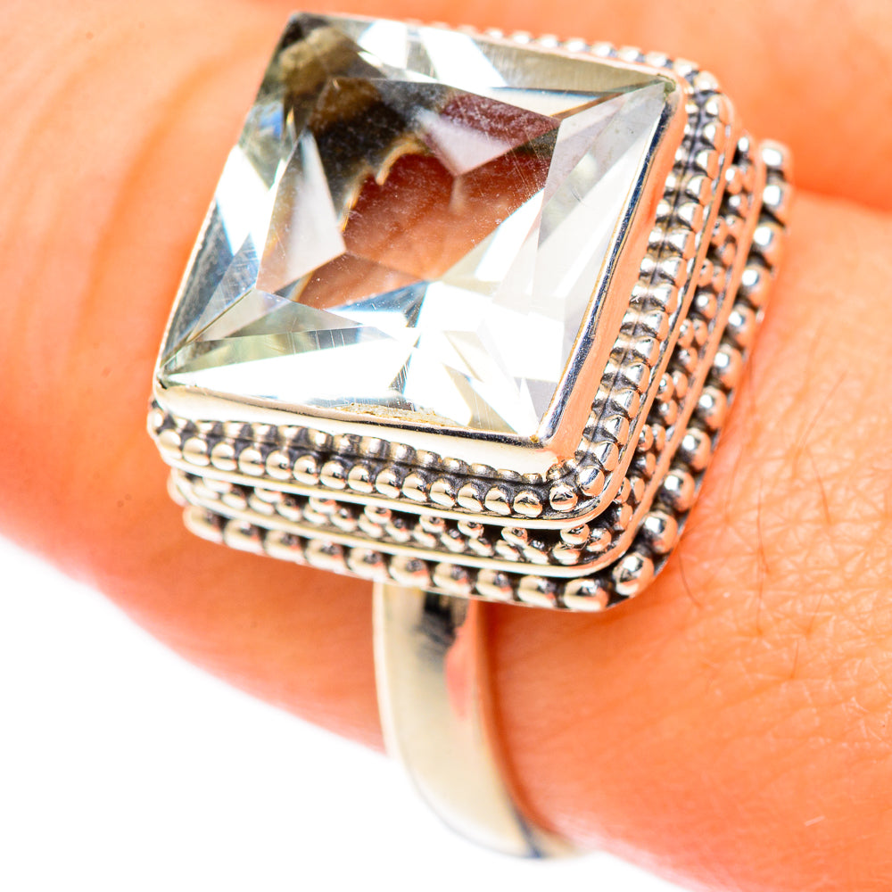 Green Amethyst Rings handcrafted by Anasilvercos - RING124967