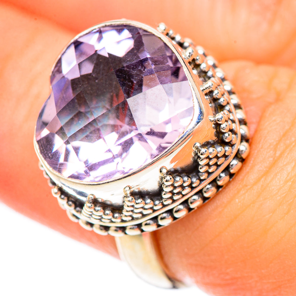 Pink Amethyst Rings handcrafted by Anasilvercos - RING124968