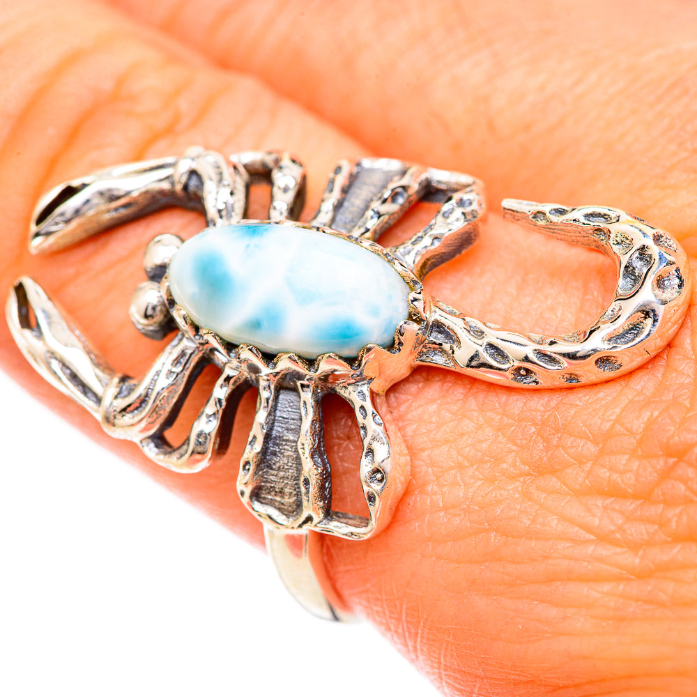 Larimar Rings handcrafted by Anasilvercos - RING124974