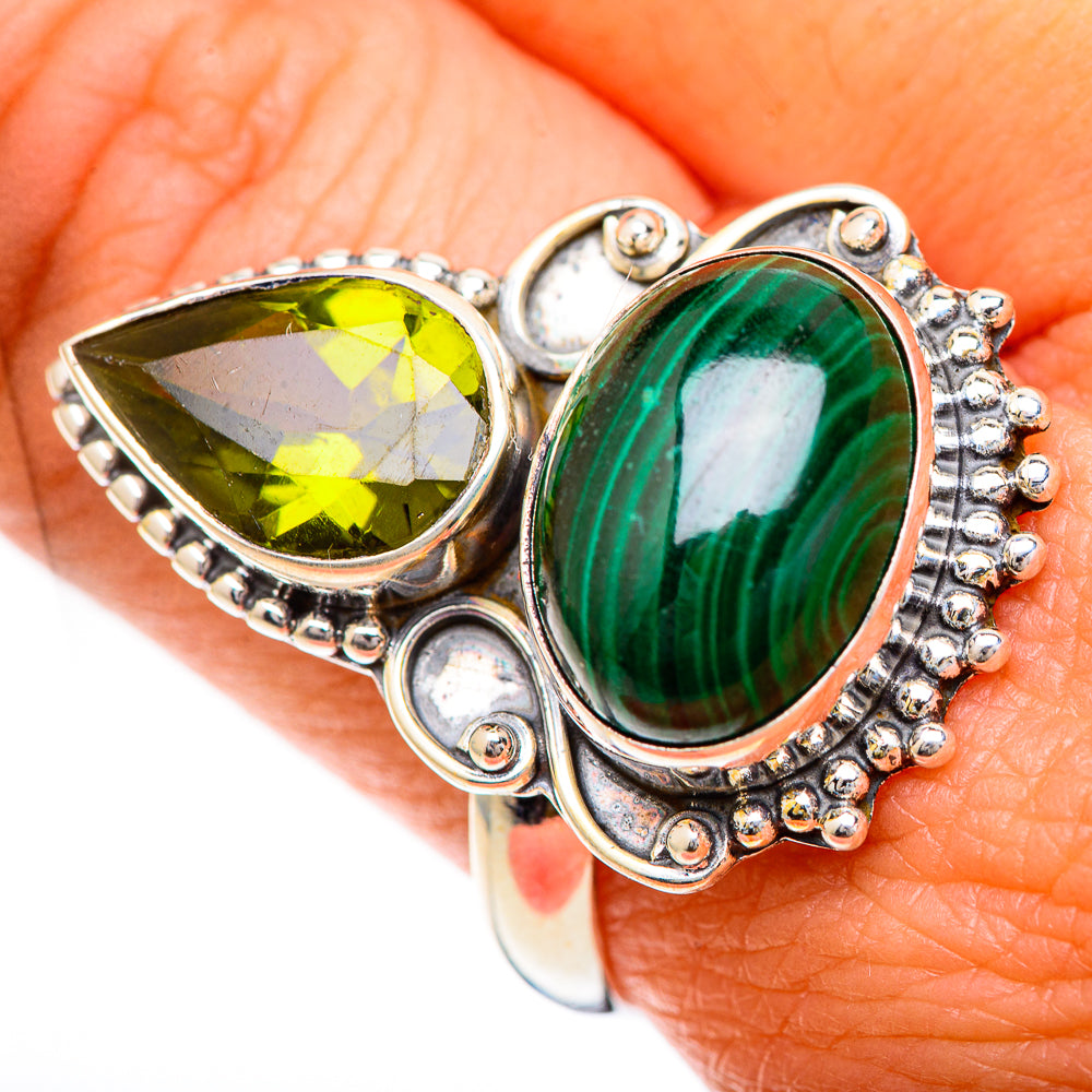 Malachite Rings handcrafted by Anasilvercos - RING124981