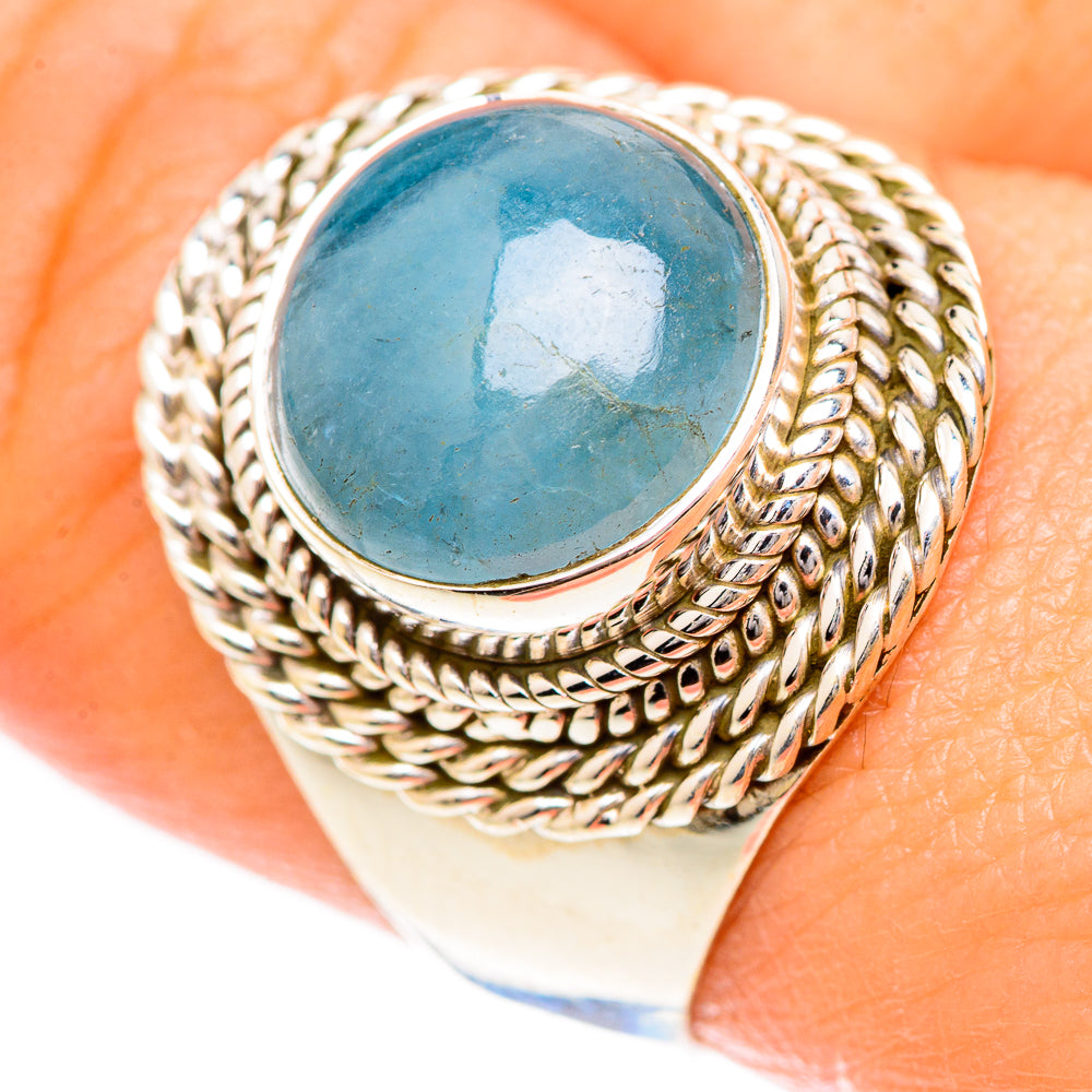 Aquamarine Rings handcrafted by Anasilvercos - RING124990