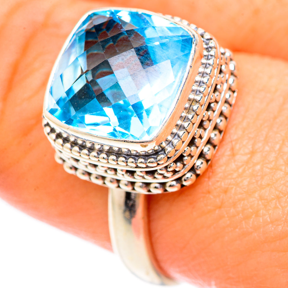 Swiss Blue Topaz Rings handcrafted by Anasilvercos - RING124991