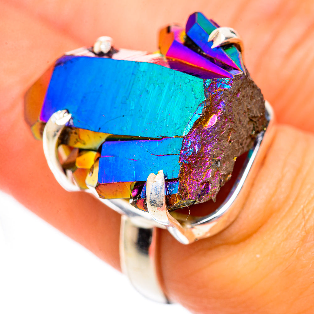 Titanium Sunshine Druzy Rings handcrafted by Anasilvercos - RING125009