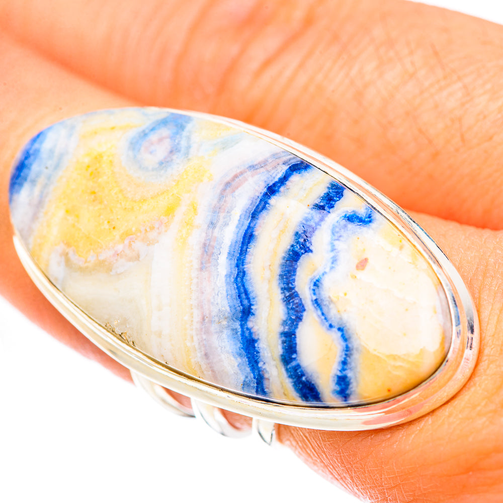 Blue Scheelite Rings handcrafted by Anasilvercos - RING125017