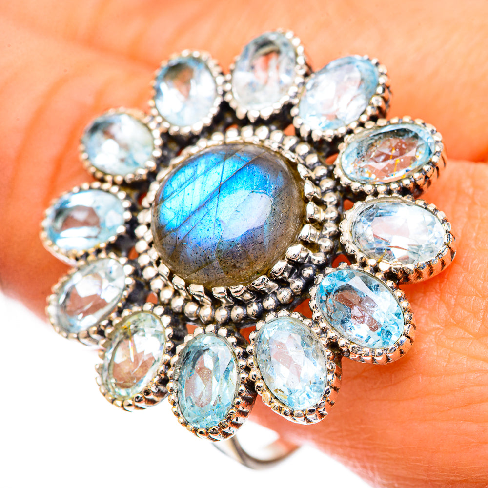 Labradorite Rings handcrafted by Anasilvercos - RING125019