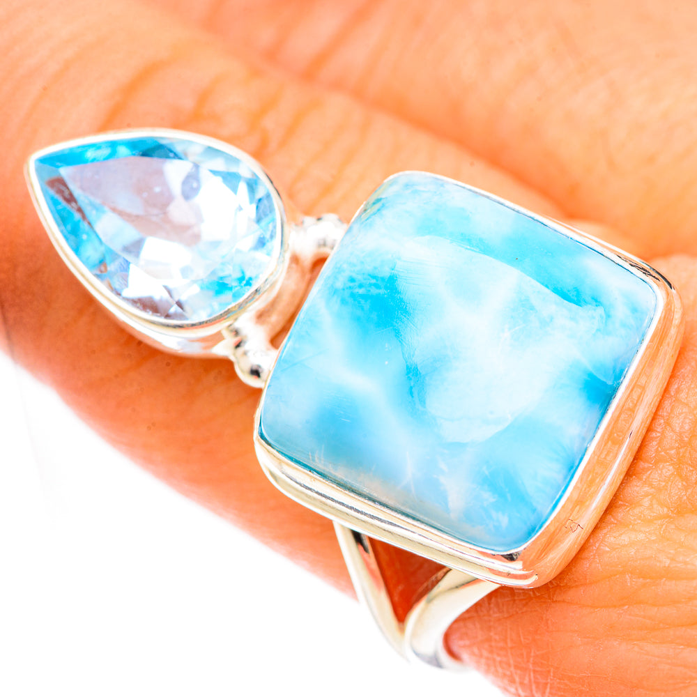 Larimar Rings handcrafted by Anasilvercos - RING125022