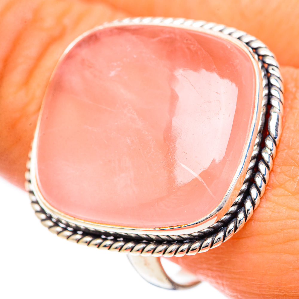 Rose Quartz Rings handcrafted by Anasilvercos - RING125029