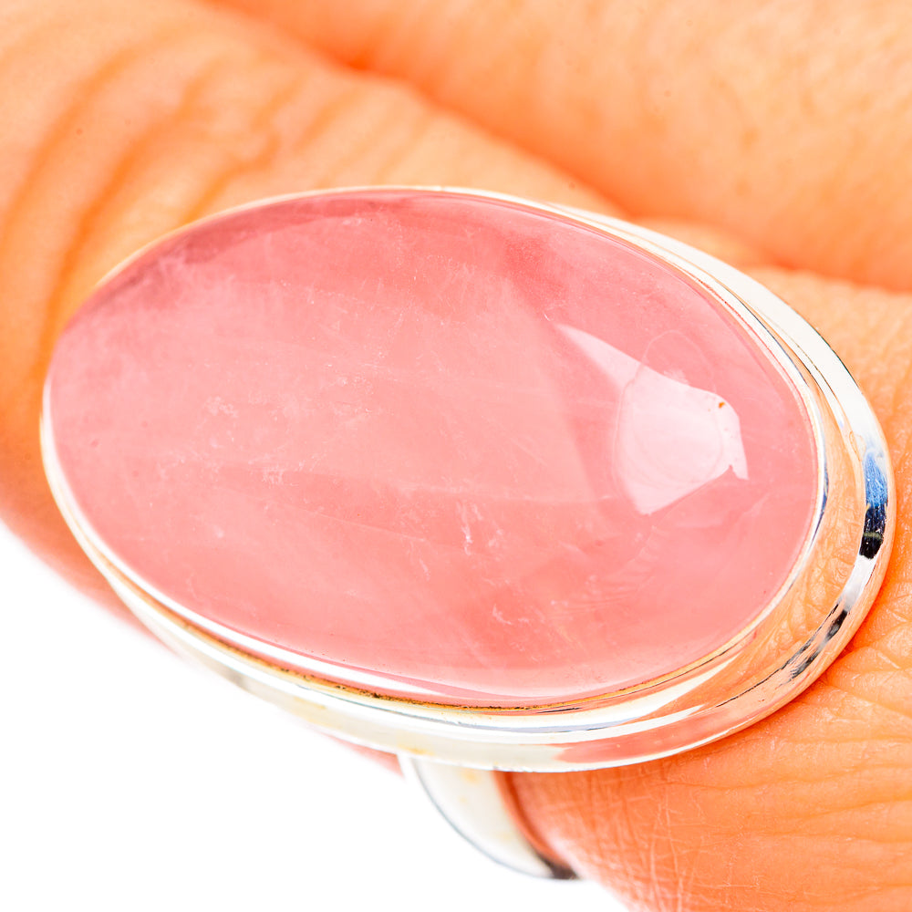 Rose Quartz Rings handcrafted by Anasilvercos - RING125030