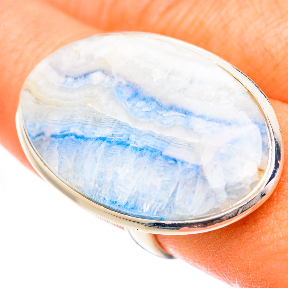Blue Scheelite Rings handcrafted by Anasilvercos - RING125045