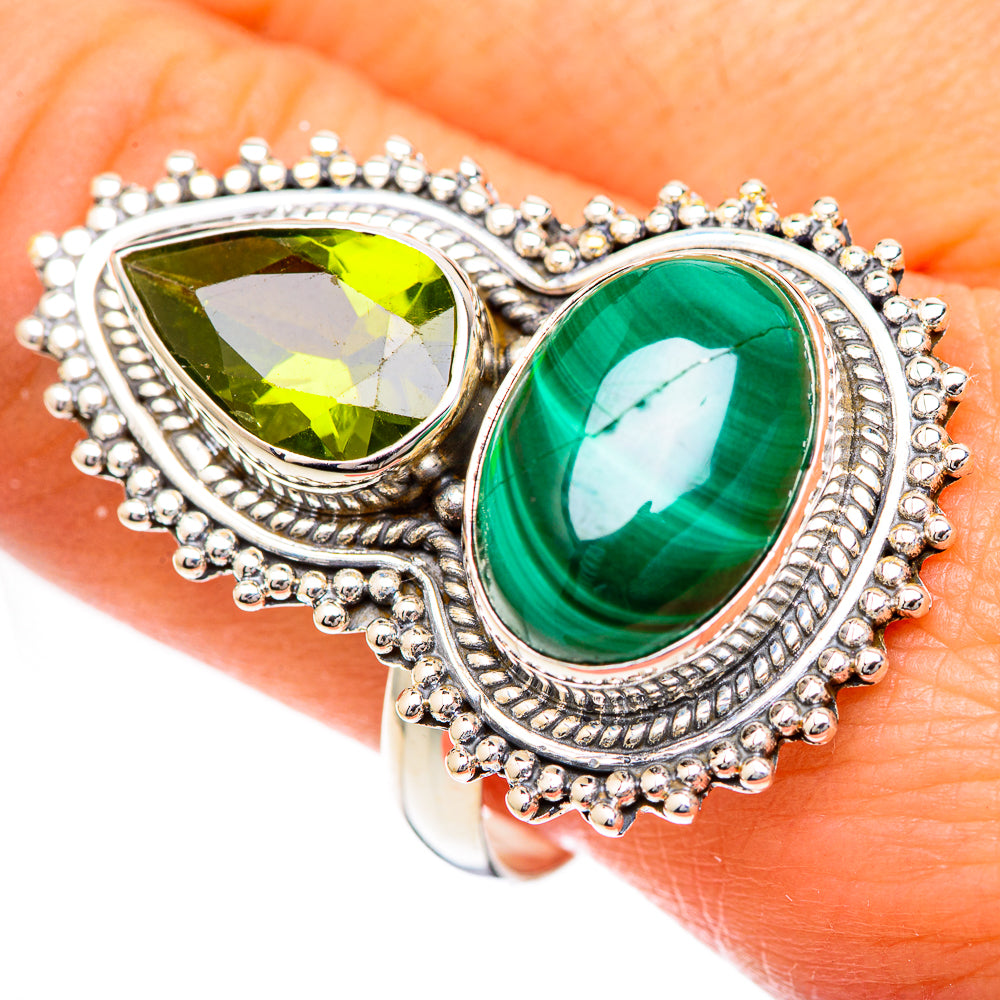 Malachite Rings handcrafted by Anasilvercos - RING125054