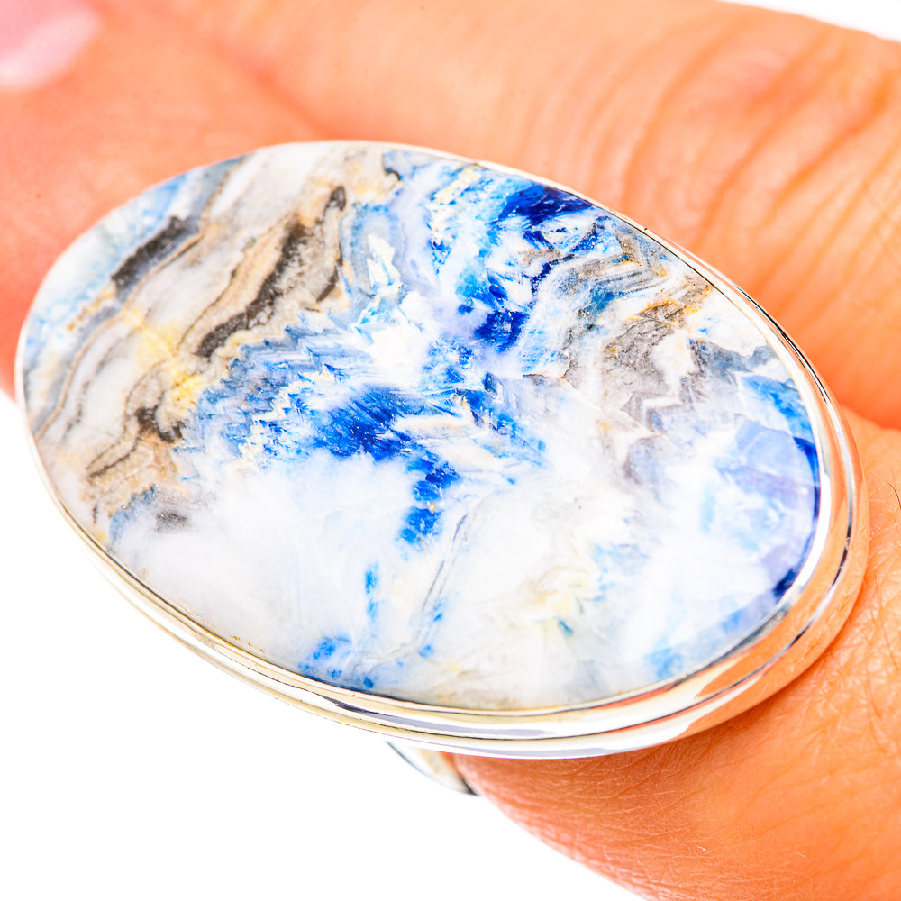 Blue Scheelite Rings handcrafted by Anasilvercos - RING125071