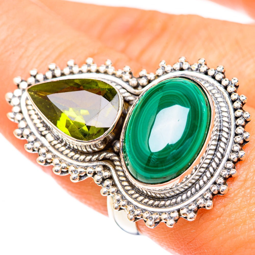 Malachite Rings handcrafted by Anasilvercos - RING125082