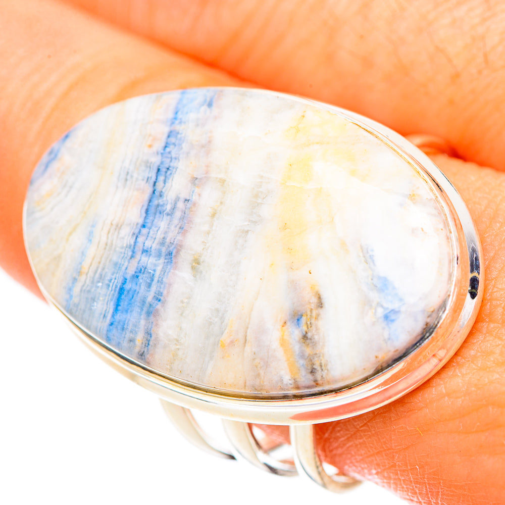 Blue Scheelite Rings handcrafted by Anasilvercos - RING125101