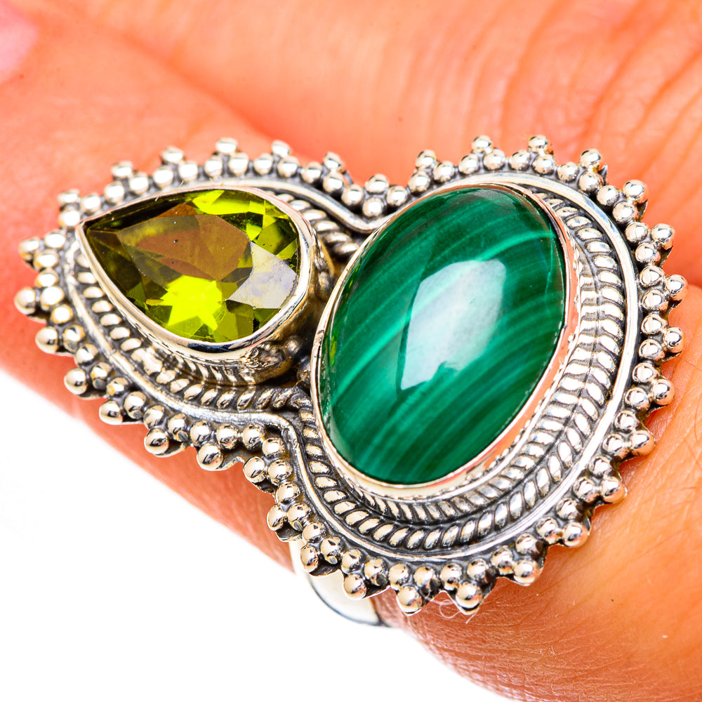 Malachite Rings handcrafted by Anasilvercos - RING125104