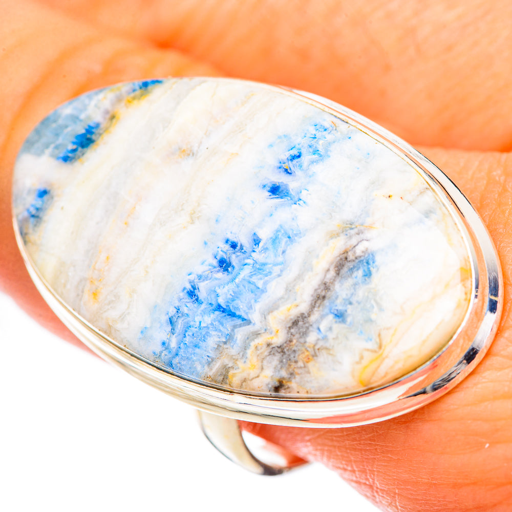 Blue Scheelite Rings handcrafted by Anasilvercos - RING125139