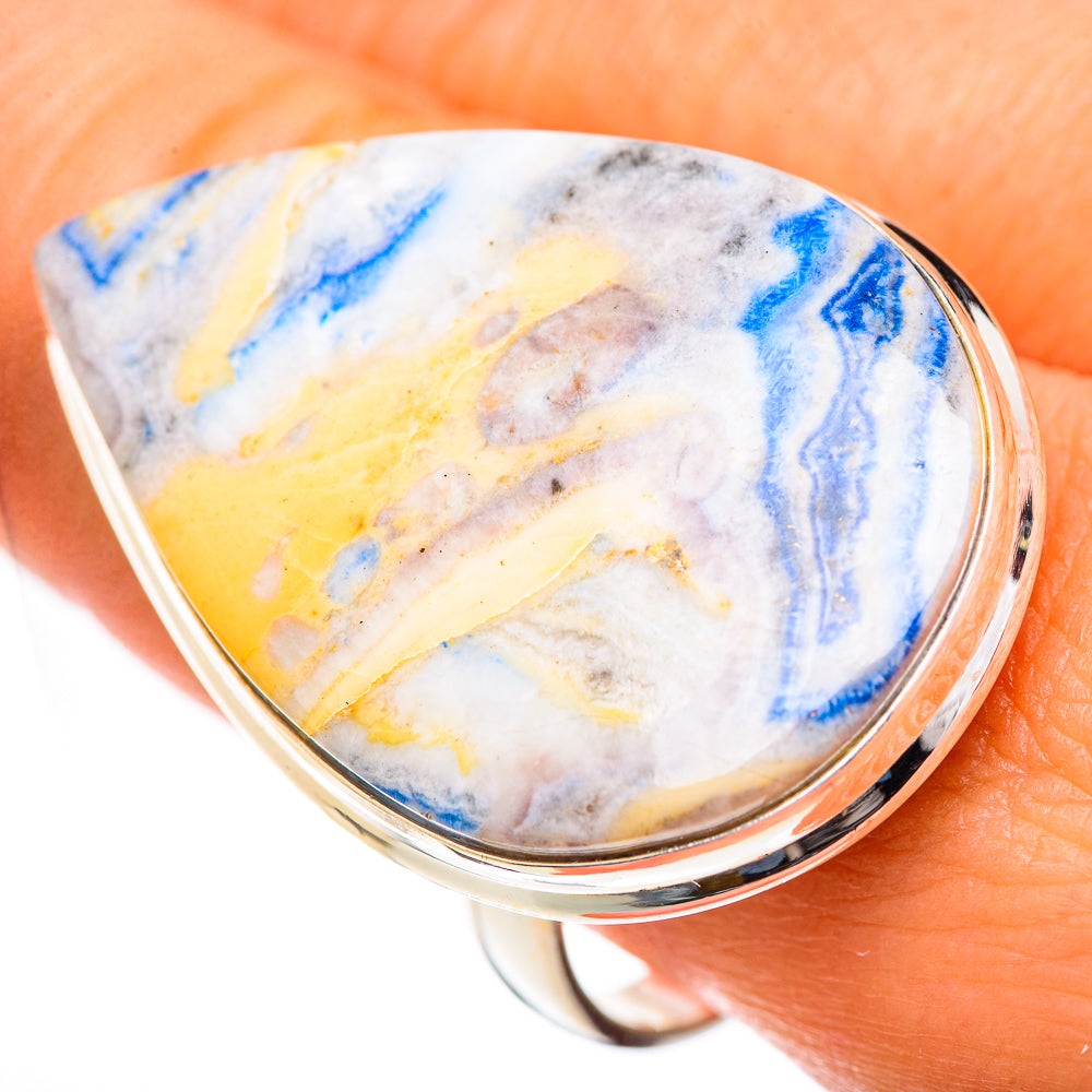 Blue Scheelite Rings handcrafted by Anasilvercos - RING125144