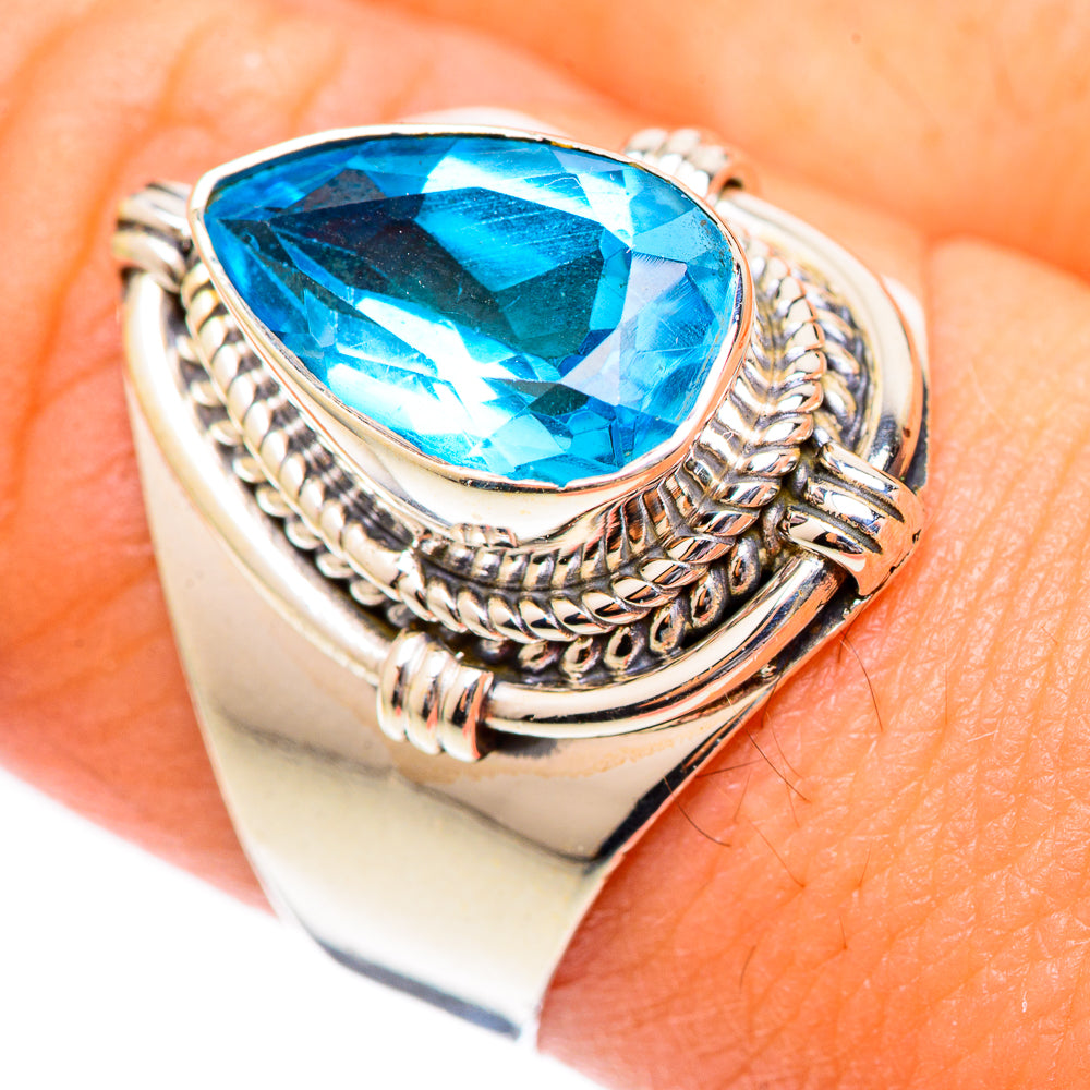 Swiss Blue Topaz Rings handcrafted by Anasilvercos - RING125152