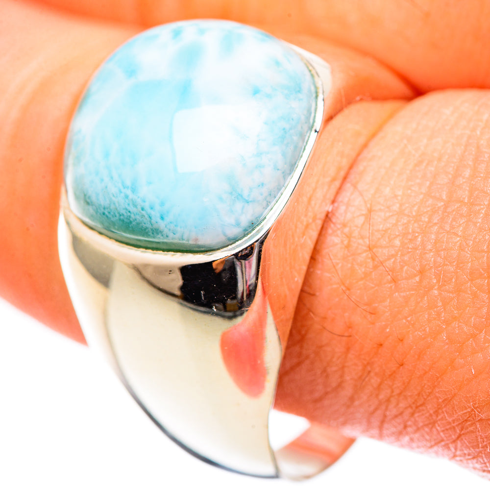 Larimar Rings handcrafted by Anasilvercos - RING125153