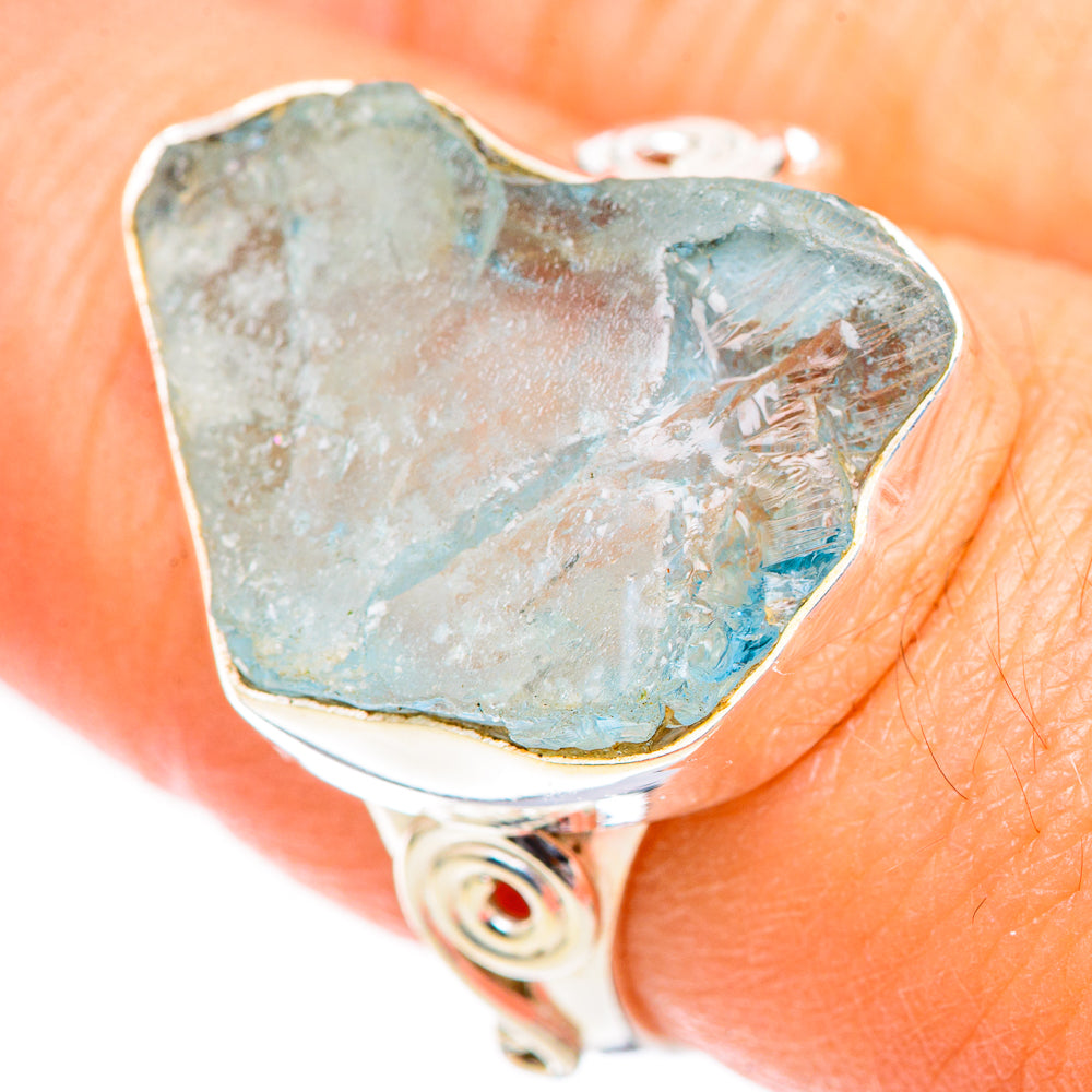 Aquamarine Rings handcrafted by Anasilvercos - RING125179