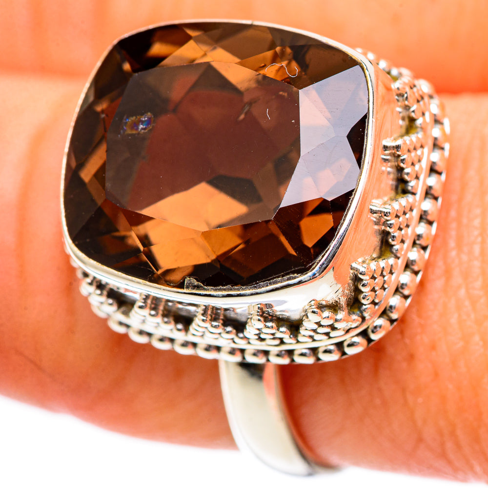 Smoky Quartz Rings handcrafted by Anasilvercos - RING125186