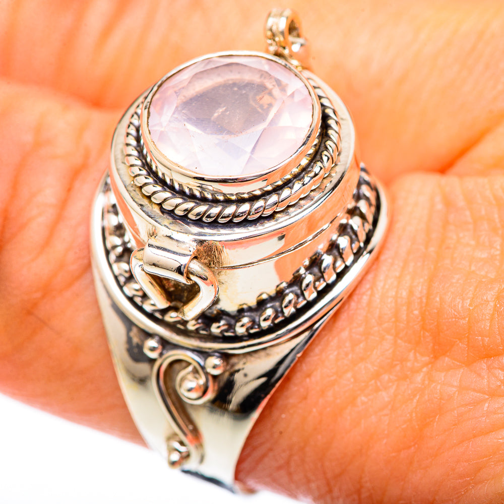 Rose Quartz Rings handcrafted by Anasilvercos - RING125189