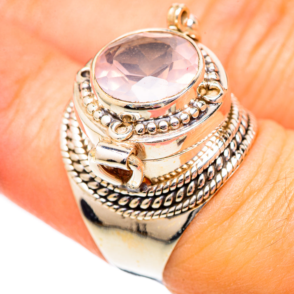 Rose Quartz Rings handcrafted by Anasilvercos - RING125216