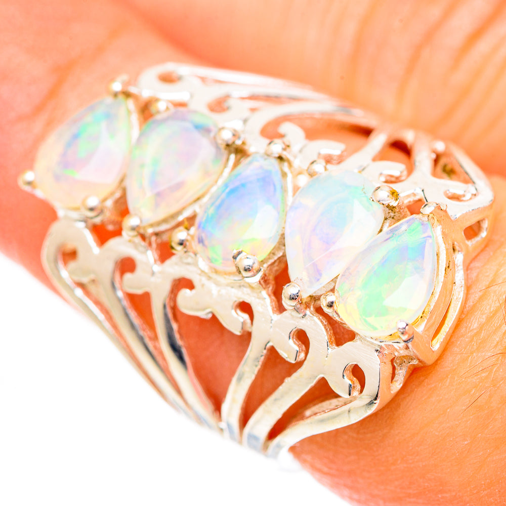 Ethiopian Opal Rings handcrafted by Anasilvercos - RING125229