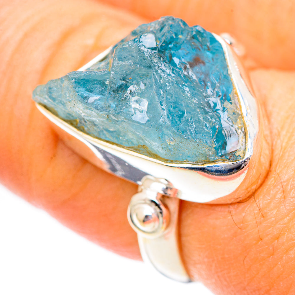 Aquamarine Rings handcrafted by Anasilvercos - RING125237
